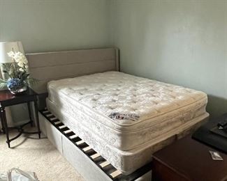 Queen size bed frame is sold, full size mattress & box are still available