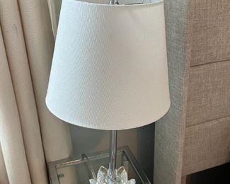 Glass & mirror lotus lamp