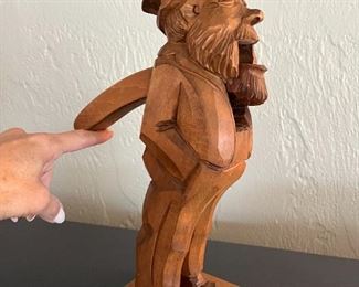 Antique Rare Drechselstube Erbach Germany Carved Wood Nutcracker