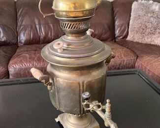 Vintage Russian Brass Samovar Tea Urn