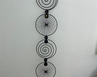 Black metal horizontal or vertical wall decor