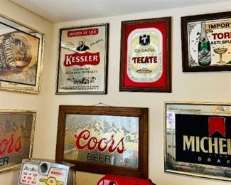 Vintage Beer / Liquor Signs - Coors - Kessler - Michelob - Asti Spumante - Tecate