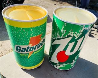 Gatorade / 7-Up Rolling Ice Chests