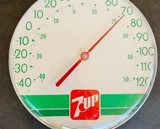 Vintage 7 Up Outside Thermometer