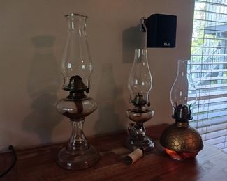 Vintage oil lamps