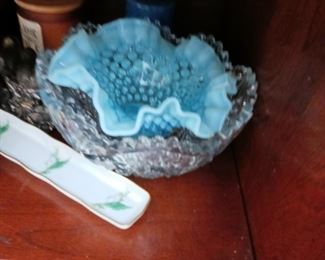 Vintage hobnail glass