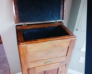 Cambria Oak ice box ice chest antique