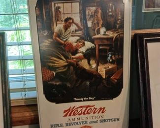 Reproduction Western ammunition sign advertising