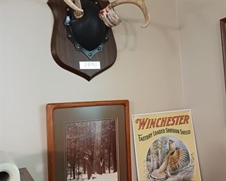 Winchester rifle ammunition sign reproduction hunting