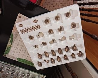 Waterfowl themed chess set