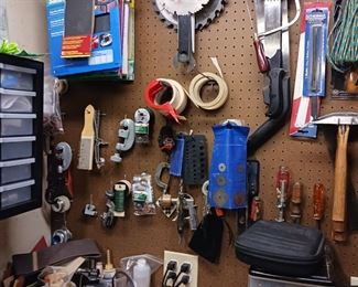 Hand tools of every kind screws bolts saw blades