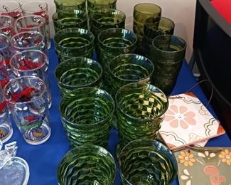 Green Cube glassware