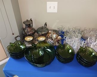 Green Glass Apple salad set