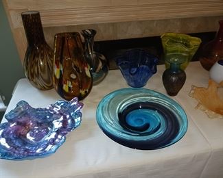Interesting glassware vases platters