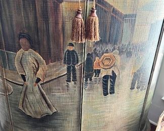 Detail of Ernest Hemingway half moon dry bar by Thomasville - gorgeous!