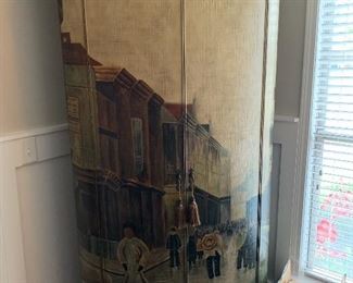 Ernest Hemingway half moon dry bar by Thomasville 
Beautiful, rare piece!