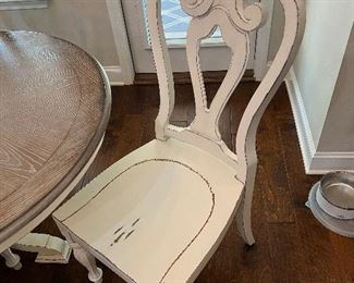 Magnolia Manor Antique White Weathered Bark Splat Back Side Chair