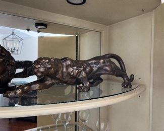 Heavy bronze large panther