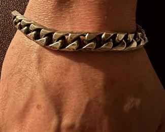Sterling silver Cuban link bracelet 