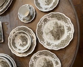 Beautiful set of dishes. 8 each: dinners, salads, breads, cups and saucers, bowls, and rimmed soups.