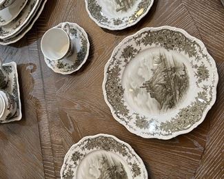 Beautiful set of dishes. 8 each: dinners, salads, breads, cups and saucers,