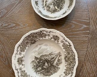 Beautiful set of dishes. 8 each:  bowls, and rimmed soups.