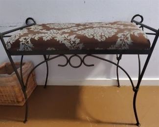 Wrought iron dressing chair