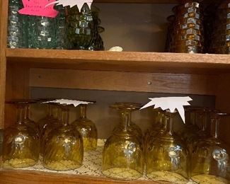 Vintage Thumbprint Goblets