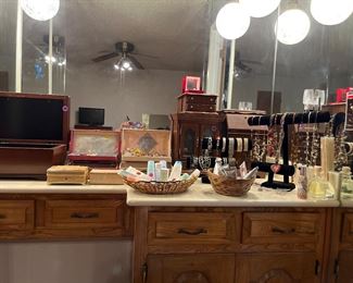 Jewelry Boxes, Brooches, Necklaces, Bracelets, Lancome makeup