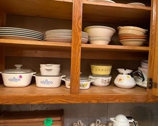 Vintage Pyrex  Dishes including Wildflower,Corn Flower and Spice of Life Patterns
