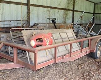 Approximately 20 Foot Heavy Duty Double Axel Trailer in Great Condition 