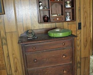 Antique Chest of Drawers. Vintage Wall Shelf. Smalls.