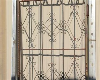 Vintage Homemade Gate in Frame. Very Heavy!