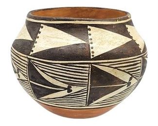 Vintage Acoma NM Hand Painted Native American Pottery Vessel