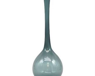 Mid-Century Arthur Percy for Gullaskruf Sweden 13" Smoke Blue Genie Bulb Vase