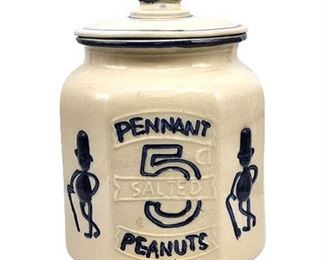 Vintage Ceramic Pennant (Planters) Peanuts Jar