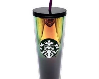Limited Release Spring 2021 Starbucks Ombre Oil Slick Rainbow Venti Tumbler 24oz