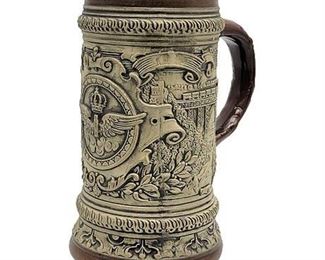 Vintage Gerzit W. Germany Ceramic Railroad Beer Stein