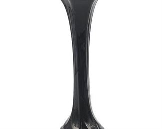 Mid-Century Black 8" Swung Glass Vase