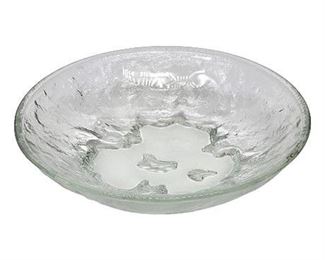 Vintage Hoya Japan Art Crystal Snowlake Glacier Serving Bowl