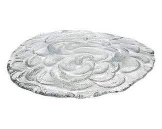 Don Shepherd for Blenko UV Reactive Cumulus Glass Platter #7830 (1 of 2)
