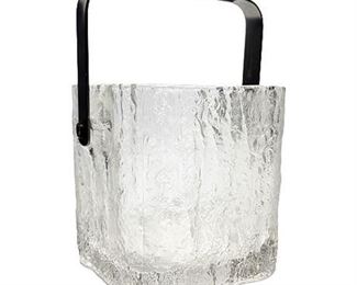 Mid-Century Hoya UV Reactive Glacier Glass Ice Bucket