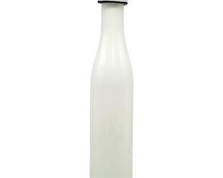 Modern White Art Glass Bottle Vase