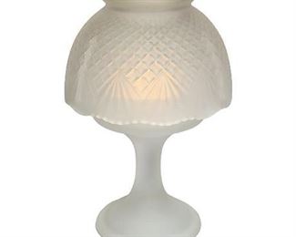 Vintage L.E. Smith Frosted Glass Fairy Lamp