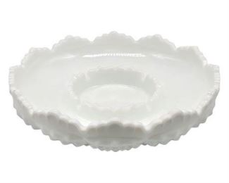 Fenton Hobnail Milk Glass Ashtray/Chip & Dip Bowl