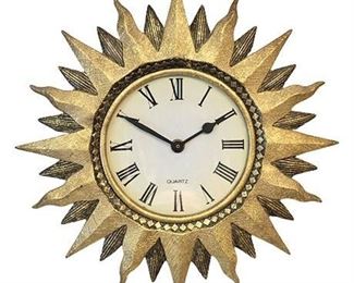 Vintage Inspired Sunburst Wall Clock