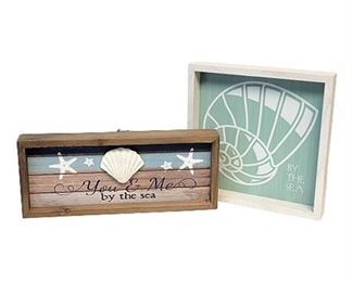 Pair Contemporary "By The Sea" Art Pieces