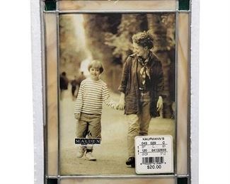 Malden Cream/Green Stained Glass 5x7 Frame, New in Package