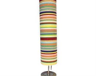 Colorful Striped Cylindrical Shade Table Lamp