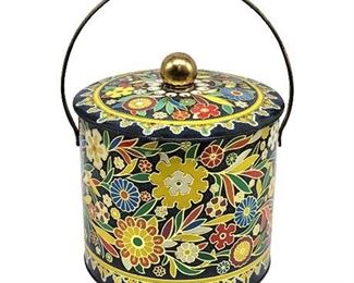 Vintage Daher Colorful Floral Lidded Tin